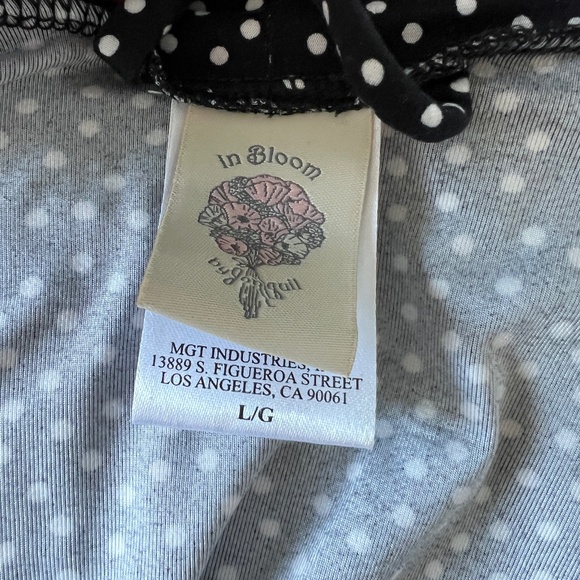 In Bloom - Black & White Polka Dots Belted Robe - Picture 8 of 10